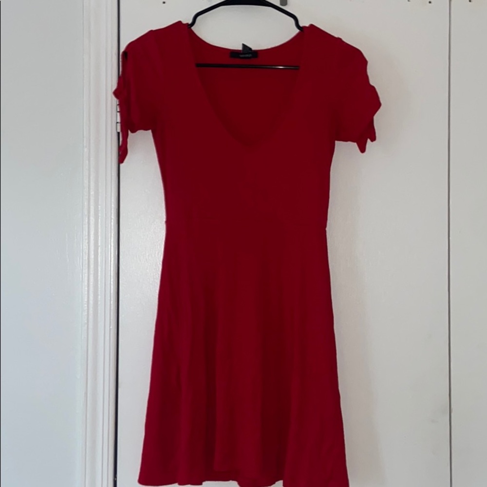 Red mini skater dress!